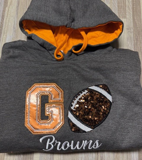 Browns Sequin Hoodie