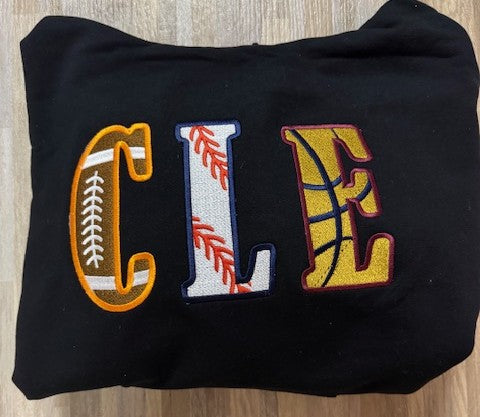 CLE Multi-Sport Appliqué Hoodie
