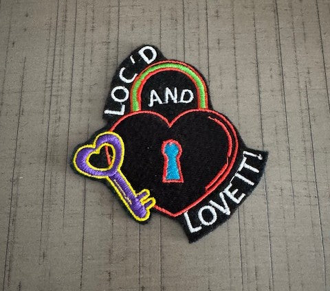 Loc’d Heart & Key Embroidered Patch