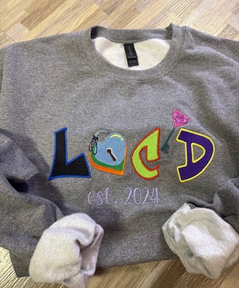 Loc’d Est. Embroidered Sweatshirt – Unisex