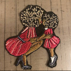 Mom & Daughter Love Embroidered Patch