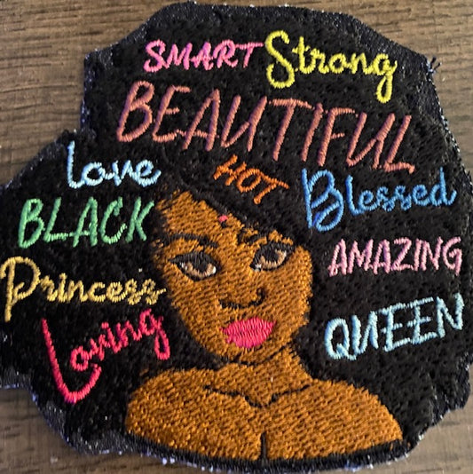 Smart Strong Black Girl Iron-On Patch